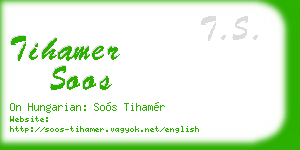 tihamer soos business card